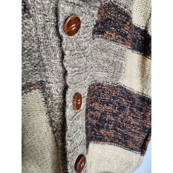 Vintage La Squadra Italian Made Button Up Cardigan Men's size Large - Picture 4 of 10